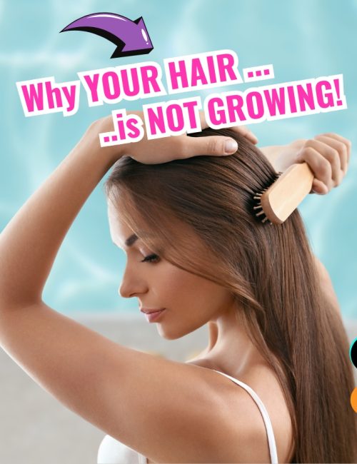 Image of a woman gently brushing her hair with a wide-tooth comb, demonstrating proper techniques to prevent breakage and maintain healthy hair.